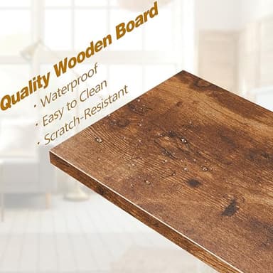 Bookshelf, 5 Tier Bookshelves, Home Office Bookcase Shelf Storage Organizer, Free Standing Storage Shelving Unit for Bedroom, Living Room and Home Office,Rustic Brown - Image 8