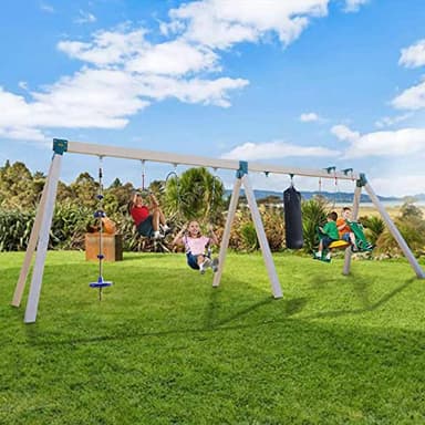 BETOOLL Swing Hangers Heavy Duty Wooden Swing Set Accessories with Screws and Locking Snap Hooks 10000 lb Capacity Set of 8 - Image 6