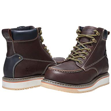 HISEA NINGO Steel Toe Work Boots for Men,6” Mens Work Boots Industrial & Construction Water Resistant Slip Resistant Boot,Composite Toe Safety Shoes Size 9 - Image 7