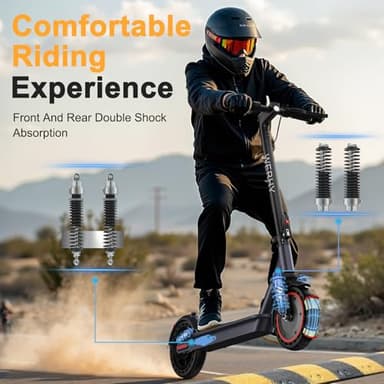 WERHY Electric Scooter, 10" Tire, Powerful 500W Motor, Top Speed 22 MPH, 28 Miles Max Range, Folding Escooter for Adults & Teens with Dual Braking - Image 5