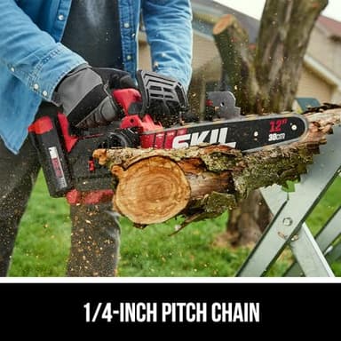 SKIL PWR CORE 40 Brushless 40V 12" Top Handle Chain Saw Kit Including 2.0Ah Battery and Charger-TH1200C-11 - Image 3