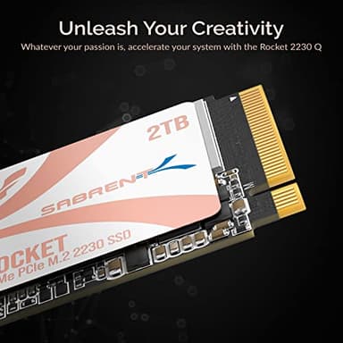SABRENT Rocket Q4 2230 NVMe SSD 2TB – PCIe Gen4 M.2 Internal SSD for Steam Deck, ROG Ally, Surface Pro, Mini PCs – DRAM-Less QLC, Up to 5GB/s, Single-Sided, Compact Form Factor [SB-213Q-2TB] - Image 4
