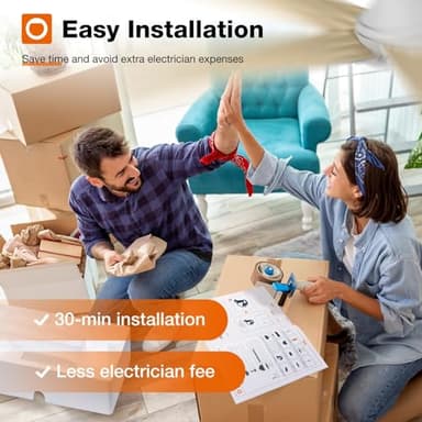 addlon 2 Pack Ceiling Fans with Lights, 52 inch White Ceiling Fan with Light and Remote Control, Reversible, 3CCT, Dimmable, Noiseless, Ceiling Fan for Bedroom, Farmhouse, Indoor/Outdoor Use - Image 7