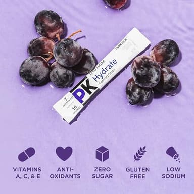 PURE KICK Hydration Singles to Go Drink Mix, Concord Grape, Includes 12 Boxes with 6 Packets in Each Box, 72 Total Packets - Image 4
