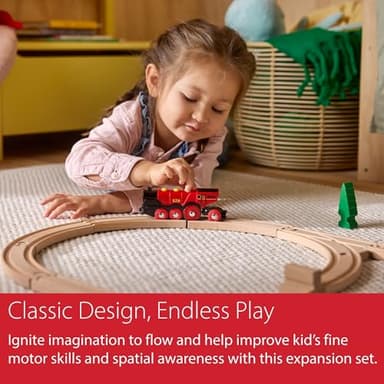BRIO World Expansion Pack Beginner - 11-Piece Wooden Train Track Set - Compatible with All Railway Sets - FSC-Certified Wooden Tracks - Enhances Cognitive Skills - Durable & Safe - Ages 3 & Up - Image 5