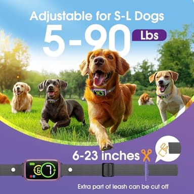 Smart Dog Bark Collar, Automatic Stop Bark Collar for Large, Medium, Small Dogs, Safe & Humane Barking Collar with Beep, Vibration & 7 Adjustable Sensitivity, Anti Barking Device IP67 Waterproof - Image 8