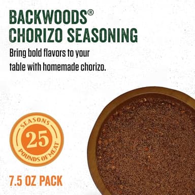 LEM Products Backwoods Chorizo Fresh Sausage Seasoning, Ideal for Wild Game and Domestic Meat, Seasons Up to 25 Pounds of Meat, 7.5 Ounce Packet - Image 3