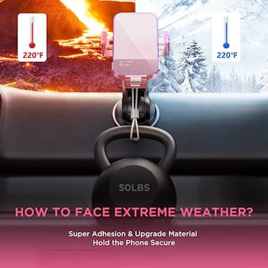 Wireless Car Charger,【7 Colored LED Backlit】 15W Auto Clamping Car Charger Phone Mount Holder fit for iPhone 14 13 12 Mini Pro Max 11 XR XS, Samsung Galaxy S23 Ultra S22 S21+ S10+ Note 20, etc - Pink - Image 4