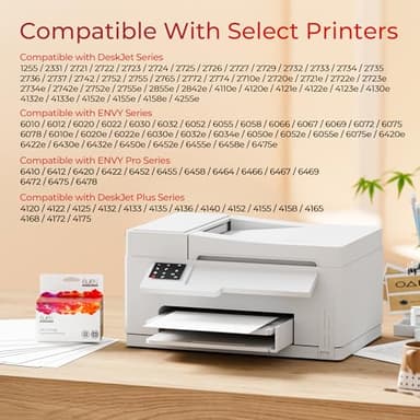 67XL Ink Cartridges Black/Color Combo Pack Compatible for HP Ink 67 67XL Works with HP Deskjet 2700 2700e 2755 2755e 2855e 2800e 2852e 2827e 4100e 4155e 4255e Envy 6000 6055e 6455e Series (2-Pack) - Image 2