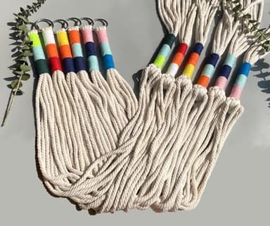 TineDew Plant Hanger Macrame,Macrame Plant Hangers Indoor and Outdoor use for pots 4-8 inch,Macrame Plant Holder with Colorful Cotton Rope,Original Design(Yellow) - Image 7