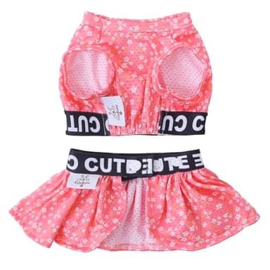 CuteBone Two Piece Dog Sports Dress Athleisure Puppy Skirt Lightweight Small Dogs Girl Clothes Cat Apparel SPS11M - Image 8