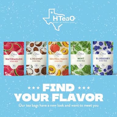 HTeaO Georgia Peach & Hibiscus Black Tea – Texas-Style Flavored Iced Tea Bags for Summer – Instant Ice Tea Packets for Quick Brew - Loaded Tea Sachets Ready in 5 Minutes (16-Count, Makes 8 Gallons Total) - Image 6
