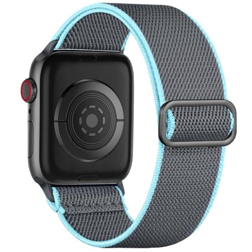 Maledan Braided Compatible with Apple Watch Series 11 10 9 8 7 45mm 41mm Ultra 2 Band 49mm Series 6 5 4 SE 44mm 40mm Series 3 2 1 38mm 42mm Men iWatch Bands Womens Stretchy Nylon Solo Loop Sport Strap - Image 1