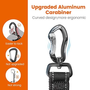 IOKHEIRA Dog Seatbelt, Updated Adjustable Harness Reflective Bungee Dog Car Seat Belt with Aviation Aluminum Alloy Rotatable Carabiner, Hook & Buckle - Image 3