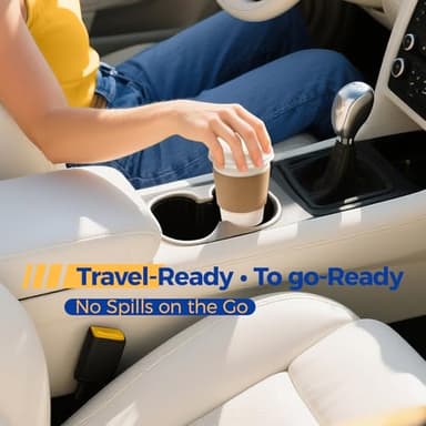 Fit Meal Prep 50 Pack 12 oz Disposable Coffee Cups with Lids, Sleeves, Leak-Proof To Go Coffee Cups with Lids, Durable Hot Paper Cups for Home, Office, Party, Business - Image 3