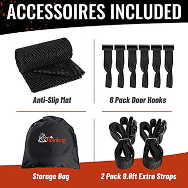 Car Rooftop Cargo Carrier - 21 Cubic Feet, 100% Waterproof Heavy Duty 840D Car Roof Bag for All Vehicles with/Without Racks - Anti-Slip Mat, 6 Door Hooks, Storage Bag, 2 Extra Straps - Image 8