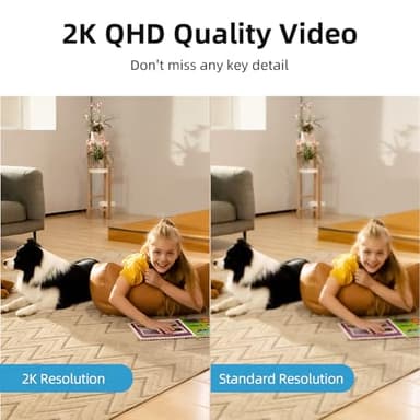 AOSU 2K Security Camera Indoor, Baby Monitor Pet Camera 360-Degree for Home Security with 2.4 GHz Wi-Fi Router, One-Touch Call, Smart Motion Tracking, IR Night Vision, Compatible with Alexa - Image 3