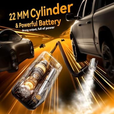 MODARI Tire Inflator Portable Air Compressor, 5X Faster 160 PSI Portable Tire Inflator for Car with Carrying Case, Built-in Magnetic Storage, Auto Shut-Off Cordless Air Pump for Car Tires, SUV, Truck - Image 4