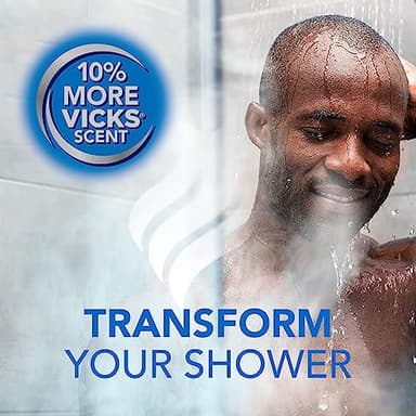 Vicks, VapoShower Plus, Shower Steamers, Eucalyptus Shower Steamer & Menthol Scent, Clean Dissolving Vapor Shower Tablets, Aromatherapy Shower Steamer & Shower Bombs, 12 count - Image 3
