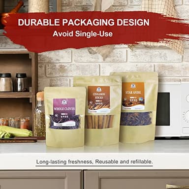 52USA Cinnamon Sticks, Star Anise, Whole Cloves - 4oz Each, All Natural Spice Set, No Preservatives, Perfect Kitchen Refill, Spice Gift Set - Image 7