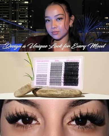 Wispy Lash Clusters with Spikes Volume Eyelash Clusters with 2 Styles Bottom Lashes 100D Mink Cluster Eyelash Extensions 380PCS Spiky Individual Lashes with Bottom Lash Clusters by Boahankuke - Image 4