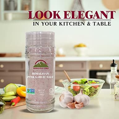 Himalayan Chef Himalayan Pink Garlic Salt -3.6 Oz (Pack of 1), Small Grinder of Garlic Salt Seasoning, Natural & Certified - Image 4
