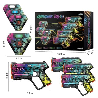 Laser Tag Set of 4, Lazer Tag Game for Kids Indoor & Outdoor Play, Gift Ideas for Kids Teens and Adults, Cool Toys for Teenage Ages 8 9 10 11 12+Year Old Boy & Girls - Image 2