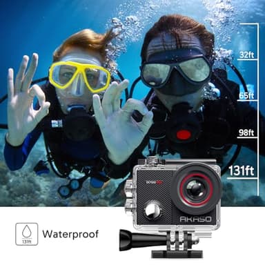 AKASO EK7000 Pro 4K30fps Action Camera with Touch Screen EIS 131ft Waterproof Underwater Camera Remote Control 5X Zoom with Helmet Accessories Kit (Standalone) - Image 4