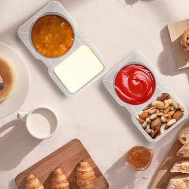 20 PCS Snack Containers with Lid, Leakproof Dipping Containers with 2 Compartments,Reusable Snack Pack Containers, Portion Control Condiment Container - Image 7