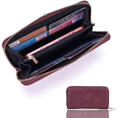 Large Crossbody Purses Set For Women Shoulder Bag Tote Handbags Ladies Hobo Bags With Wallet 4PCS Red - Image 6
