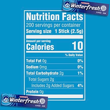 Winterfresh Wrigley's Chewing Gum Bulk Pack, 5 Sticks Per Pack (Pack of 40) - Image 2