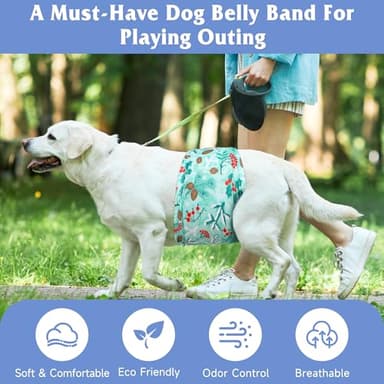 Reusable Dog Diapers Male 3 Pack, Premium Washable Belly Bands for Male Dogs, High Absorbing Large Male Dog Wraps for Doggie & Puppy in Incontinence or Excitable Urination and Training Star Star L - Image 6