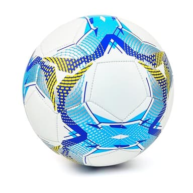 UERMAPTE Blue and White Soccer Ball Size 5 with Smooth Surface Waterproof Wear Resistant for Lawn Indoor Outdoor Sports Training Ball or Competition Balls - Image 3