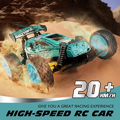 Tecnock RC Cars Remote Control Car for Kids, 1:18 Scale 20 KM/H 2WD Offroad Buggy, 2.4GHz RC Racing Car with USB-C Easy Charging & 50 Mins Playtime, Toys Gifts for Boys & Girls - Image 3