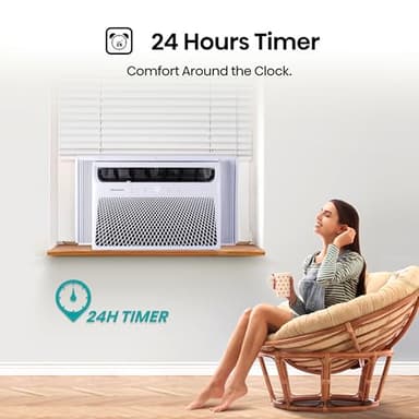 Hisense WC08W25A Window Air Conditioner, 8,000 BTU, White - Image 10