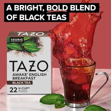 TAZO Awake English Breakfast Tea K-Cups, Bold Traditional Breakfast-Style Black Tea for Health and Wellness, 22 Pods - Image 3