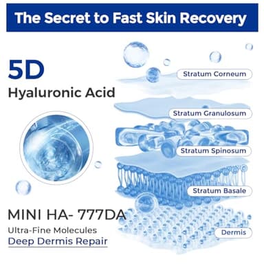 SKINERSE Intensive Repair Serum, 15%Hyaluronic Acid for Sensitive Skin Anti Aging Ultra Hydrating Serum for Face Calming Barrier Repair Redness Relief with Ceramides Centella 30Vials Daily Travel Care - Image 6