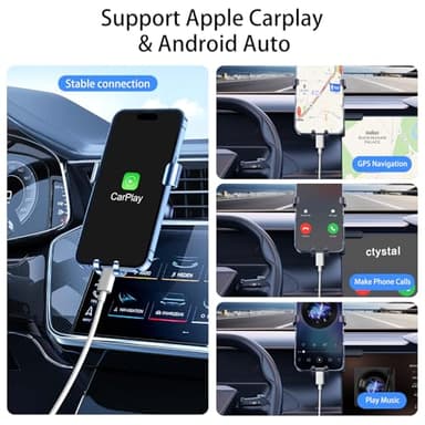 Car Carplay Cable for iPhone 17/16/15,for Apple 3ft 2Pack USB A to USB C Charging Cord,for iPhone 17/Air/16E/15/Plus/Pro Max,for iPad Pro/Mini 6/7th Gen/Air 4th/5th USBC Charger 3foot - Image 2