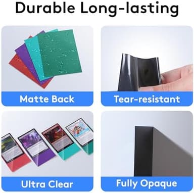 1000 PCS MTG Card Sleeves, 10 Colors Matte Card Sleeves Magic, Magic Card Sleeve, TCG Card Sleeve, Card Protectors for MTG, TCG, Baseball, Trading, Game Cards - Image 6