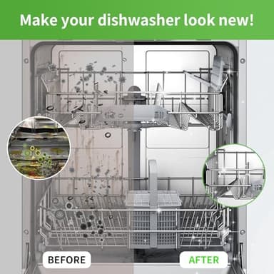 Dishwasher Cleaner and Deodorizer Tablets 24 Pack - 1 Year Supply Deeply Removes Dirt With Odor Eliminating, Dishwasher Cleaner Tablets Naturally Removes Scale Andblockage From Pipes - Image 4