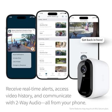 Arlo Essential XL Security Camera 2K | Indoor - Outdoor | 2nd Gen | 4X Longer Battery | Wire-Free with Spotlight, 2-Way Audio, Color Night Vision, Live Stream, Motion Activation, Notifications-White - Image 3