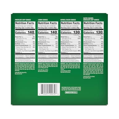 Tate's Bake Shop Cookies Gift Box, Chocolate Chip, Oatmeal Raisin, Salted Caramel and Lemon Cookies, 14 oz - Image 2