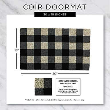 DII Animal Collection Natural Coir Doormat, 17x29, Bear Country - Image 3