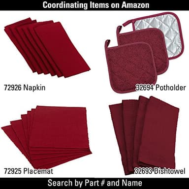 DII Solid Napkin Set Collection, 20x20, Wine, 6 Piece - Image 12