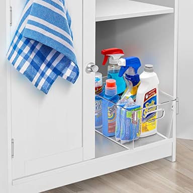 Sorbus Medium Clear Plastic Storage Bins for Shelves, Clothes, with Handle - Clear Storage Bins, Drawer, Shelf, Closet, Pantry, Fridge, Freezer Organizer Bins, Closet Organizers and Storage (4 pack) - Image 6