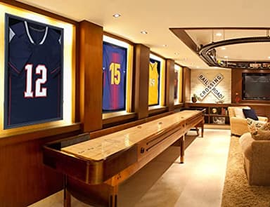 IHEIPYE Jersey Frame Display Case Shadow Box - Lockable with UV Protection Acrylic and Hanger for Baseball, Basketball, Football, Soccer, Hockey 2XL Sport Shirt and Uniform - Black - Image 6