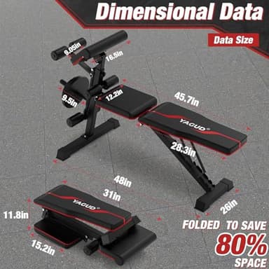 Adjustable Weight Bench, Bench Press for Full Body Workout, 880 Lbs Workout Bench for Home Gym with Barbell Rack, Strength Training Stable Incline Decline Bench with Leg Developer - Image 6