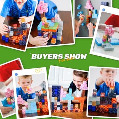 Magnetic Blocks - Build Mine Magnet World Magic Portal Set, Magnetic Tiles Building Blocks Toddler Toy STEM Sensory Outdoor Toys for 3+ Year Old Boys & Girls, Creative Kids Games Kids Toys 84PCS - Image 3