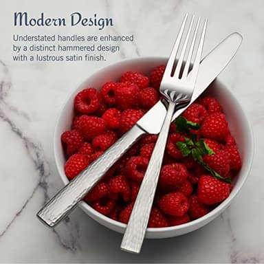 Mikasa Oliver Satin Flatware Set for 12, 65 Piece 18/10 Stainless Steel Silverware with Stylish Satin Finish and Serving Utensils, Durable Dinnerware Service - Image 5