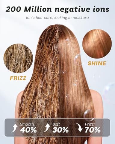 SUPGALIY Dual Voltage Hair Dryer, High-Speed Ionic Blow Dryer for Fast Drying, Travel Compact Hair Blow Dryer with Magnetic Curly Diffuser for Home, Portable Hairdryer International 110-240V - Image 6